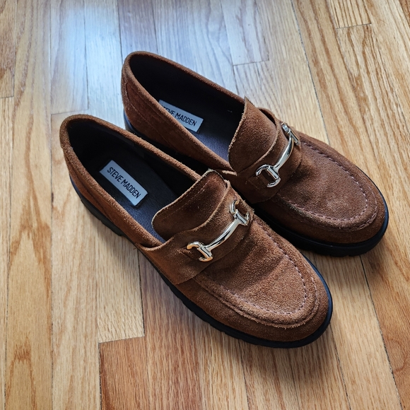 Steve Madden Lando Suede Platform Loafer size 10 - Picture 2 of 12